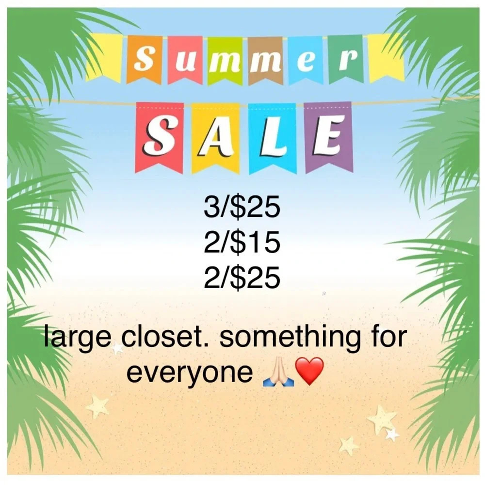 2/$15, 3/$25, 2/$25 sales!